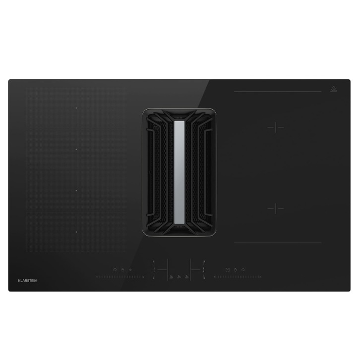Plită cu inducție Klarstein Airjet Hybrid, hotă integrată, 600 m/h, 83x26x51,5cm
