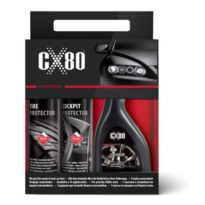 Set Solutie curatare jante 600 ml + Protectie bord 600 ml + Protectie anvelope 600 ml CX80