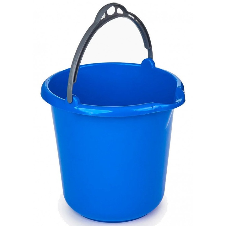 Galeată Alisan robustă 10 litri, plastic, rotundă, cu cioc pentru scurgere, ergonomic