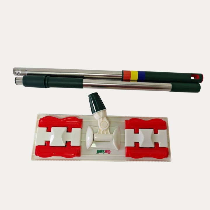 Set Mop Click & Clean cu Servetele Umede cu Bicarbonat 50 buc, Clarsanit, culoare Lemon