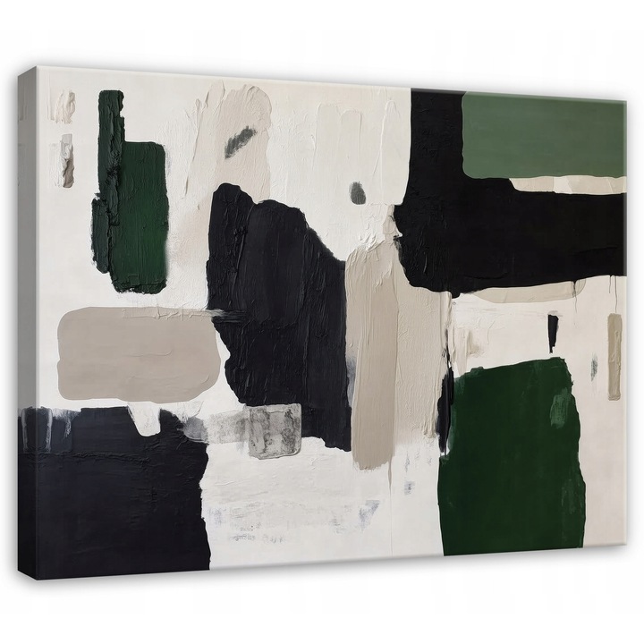 Tablou Canvas, Abstract, Negru, 60x40 cm, Tablou, Decorative, Living, Bucatarie, Picturi Pentru Perete, PP16300O4