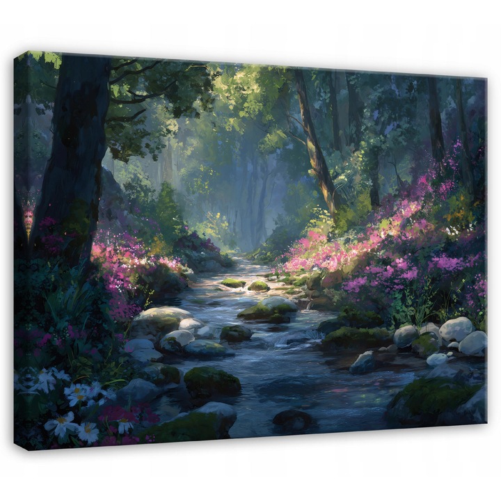 Канава картина, Гора, Дървета, Природа, 60x40 см, Картина, Декоративна, Хол, Кухня, Картини за стена, PP16332O4