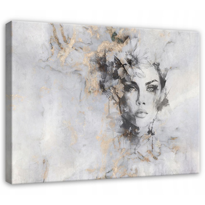 Канава картина, Абстрактна, Жена, 60x40 см, Картина, Декоративна, Дневна, Кухня, Картини за стена, PP15369O4