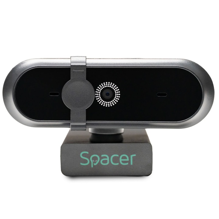 Camera web SPACER FULL-HD 1080P cu auto focus si rezolutie video 1920 x 1080, negru