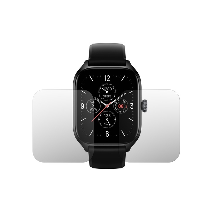 2x Matt képernyővédő fólia Folie24, Amazfit GTS 4-hez, öntapadós, ujjlenyomatmentes, rugalmas, önregeneráló