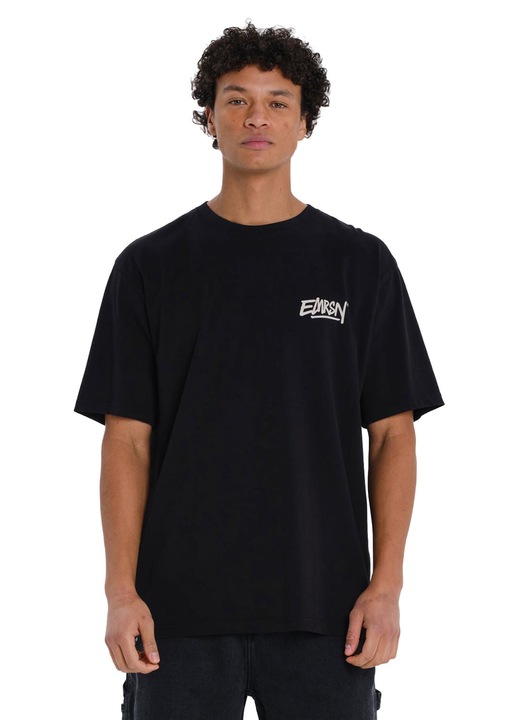 Tricou barbati, Emerson, maneca scurta, negru