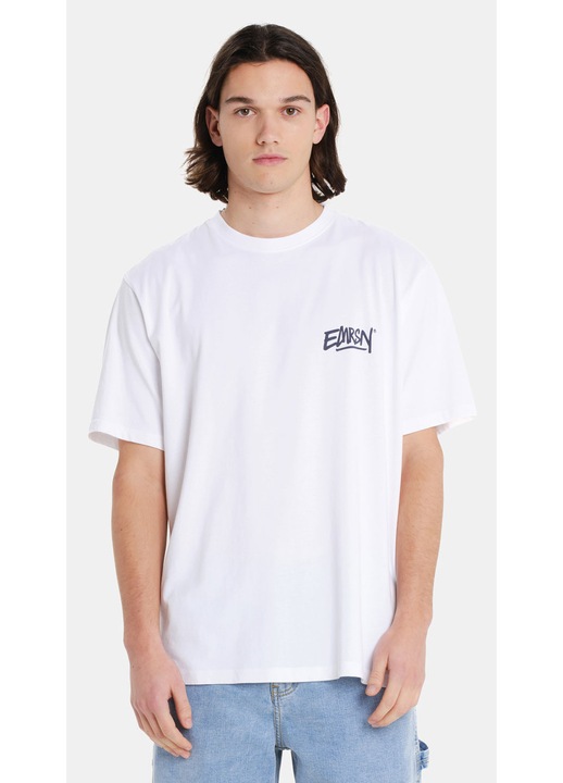 Tricou barbati, Emerson, maneca scurta, alb