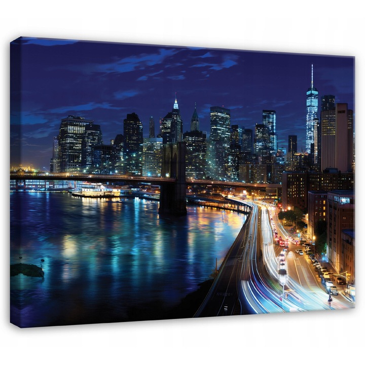 Канава картина, Град, Панорама, 60x40 см, Картина, Декоративна, Всекидневна, Кухня, Картини за стена, PP16037O4