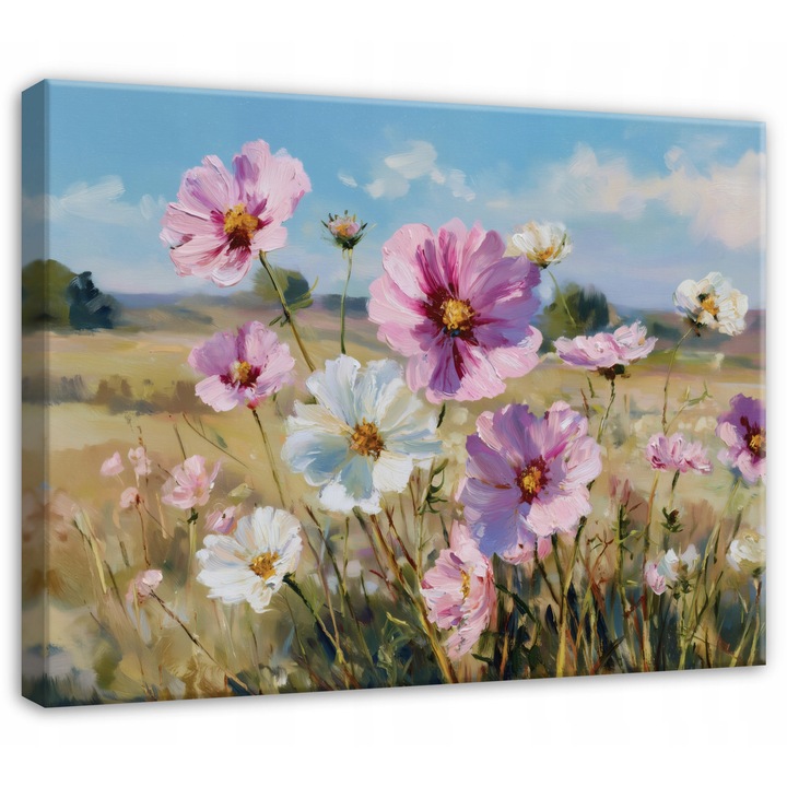 Канава, Цветя, 60x40 см, Декорация, Всекидневна, Кухня, Картини за стена, PP16449O4