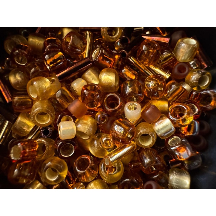 Margele japoneze din sticlă pentru bijuterii handmade, FELTLAND, mix 3219, 10g, multicolor