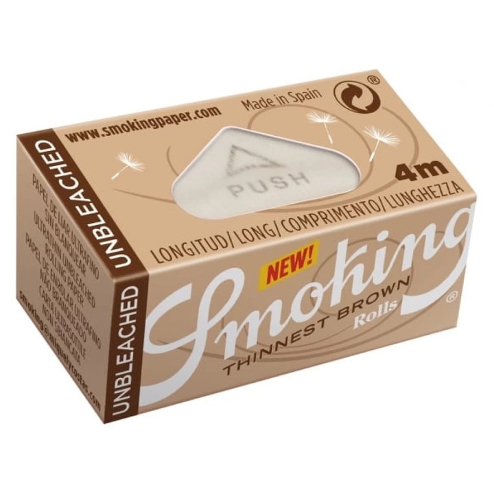 Rola Foite Smoking Thinnest Brown nealbita cele mai subtiri 44mm x 4m
