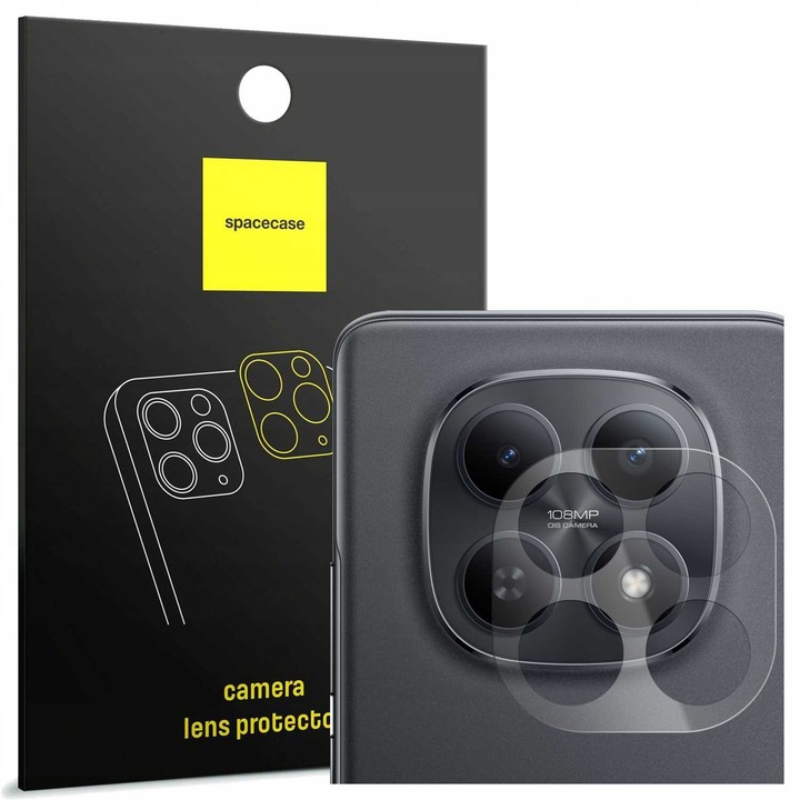 Защитно фолио за камера Spacecase, закалено стъкло Asahi Glass, прозрачно, 9H, за Redmi Note 15 5G