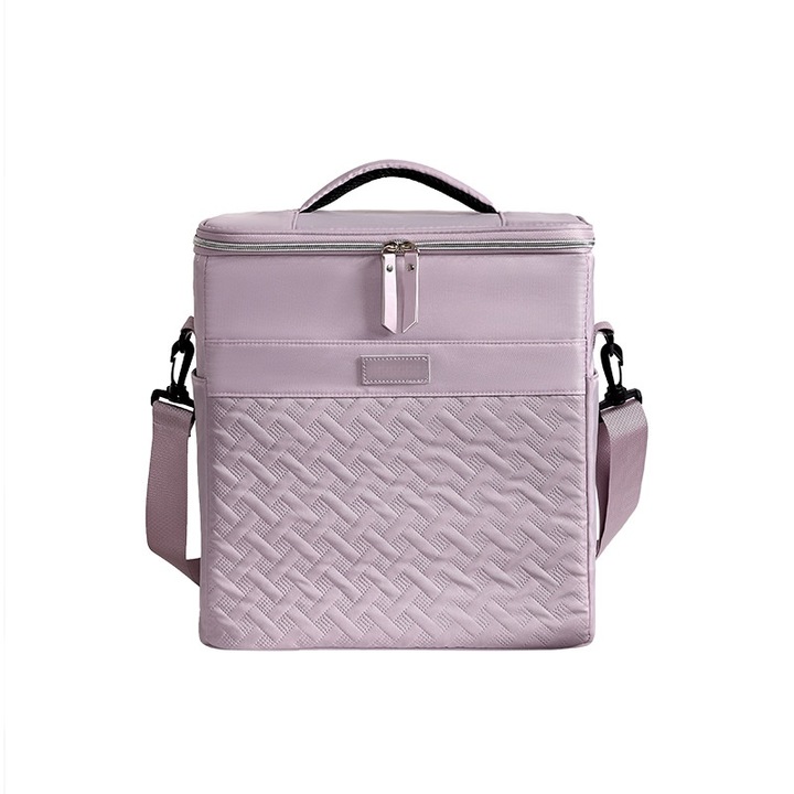 Geantă termică pentru mama și copil, UWOT, impermeabilă, capacitate mare, violet, 64x38x52cm