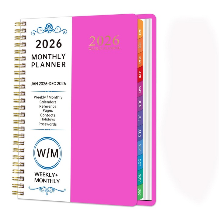 Caiete, format A5, design minimalist modern, coperta din hartie, pagini groase, pentru uz profesional si de birou, portabil, roz