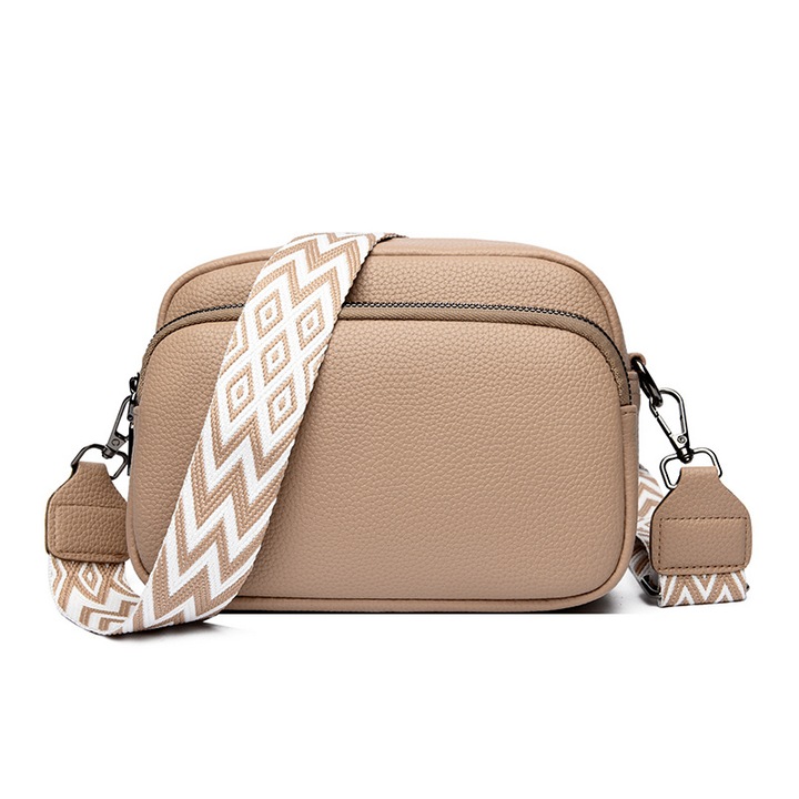 Khaki színű, egyszerű és sokoldalú női crossbody táska