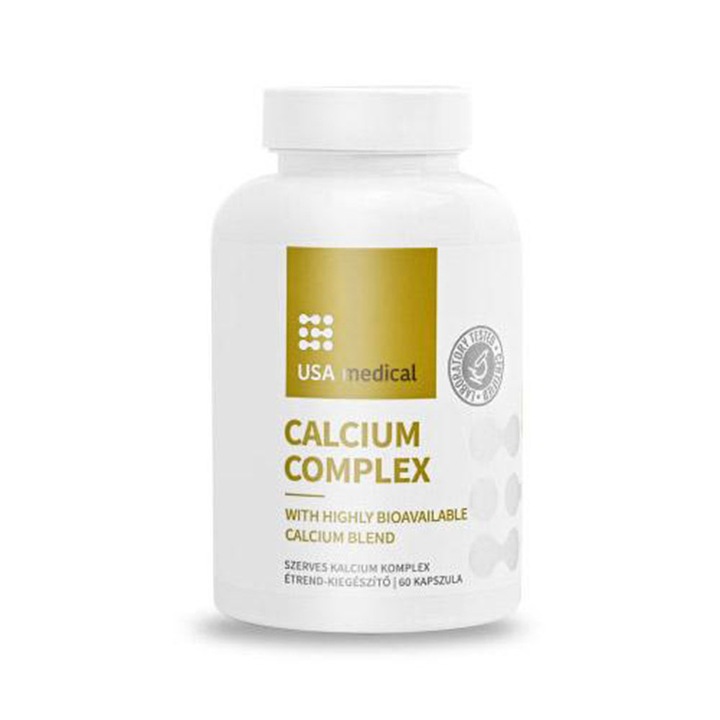 Capsule cu complex de calciu, vitamina D si K2 USA Medical 60 buc