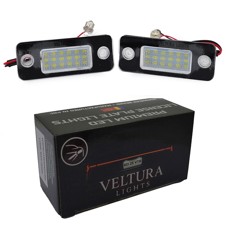 Set Lampi LED Numar Inmatriculare Veltura – Dedicate Audi A8 S8 Quattro D3 4E2 4E8 an 2002-2010
