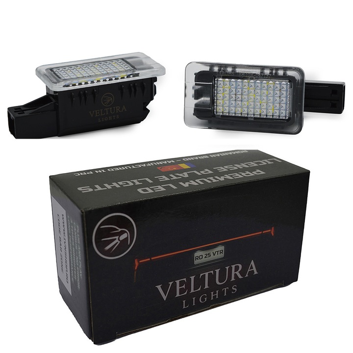 Set 2 Lampi LED Veltura pentru Interior, Portbagaj, Pedalier/Picioare, Torpedou Veltura – Dedicate Volvo V40 V40CC V60 S60 S80 XC40 XC60 XC90