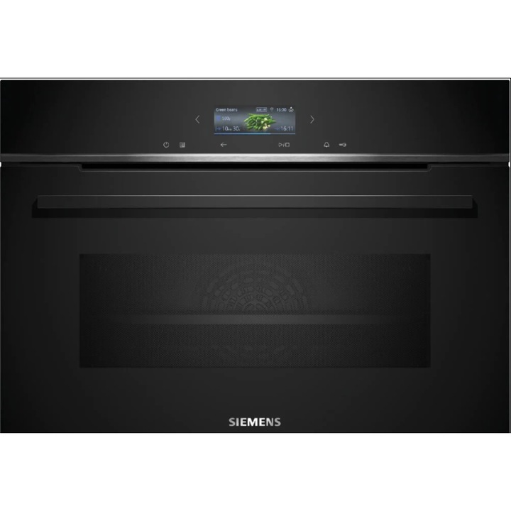 Cuptor compact incorporabil SIEMENS iQ700 CM724G1B1, Functie de microunde, Curatare hidrolitica, HomeConnect, cookControl Plus, 900 W, 45 L