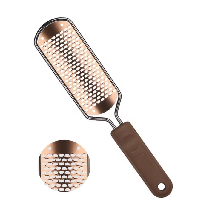 Pila de Calcaie maro Profesionala cu razuitor, din Otel Inoxidabil Cu Maner Ergonomic Antialunecare, Sela