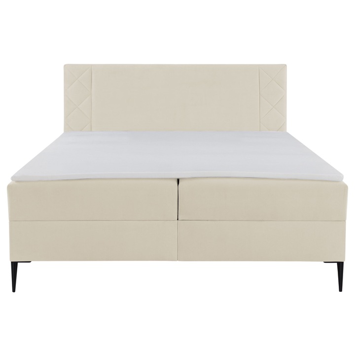 Pat boxspring Lomelor 160x200, MIRJAN 24, cremos, 161x208x104 cm