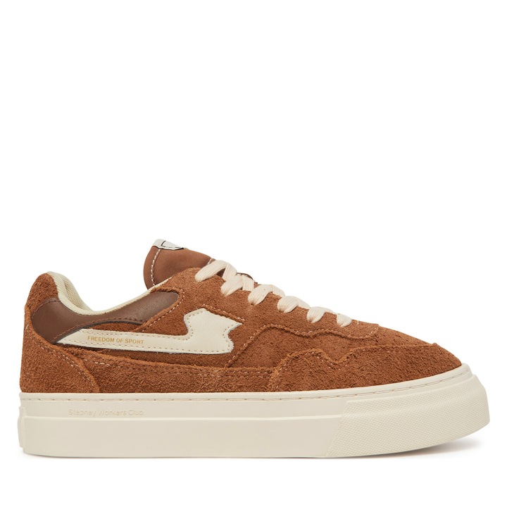 Tenisi unisex, S.W.C Stepney Workers Club, piele naturala, maro
