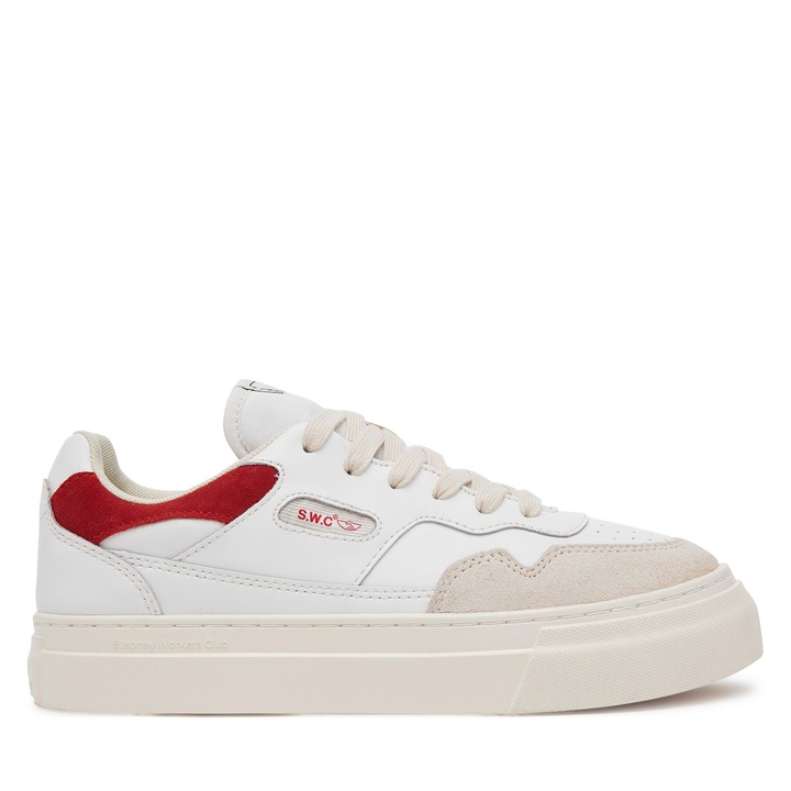 Tenisi unisex S.W.C Stepney Workers Club, piele naturala, alb
