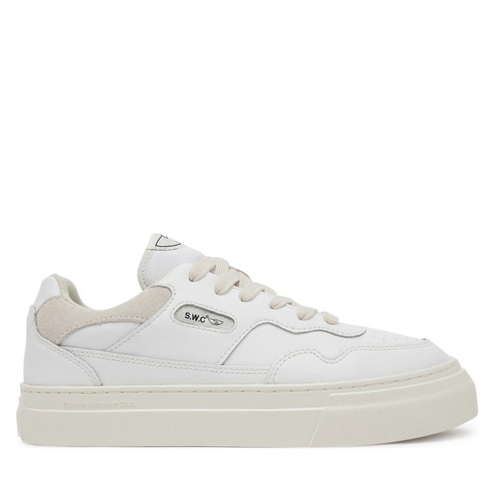Tenisi unisex S.W.C Stepney Workers Club, din piele naturala, alb