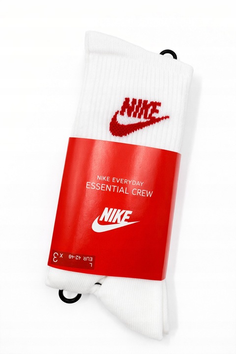 Sosete barbatesti Nike, bumbac alb, set 3 perechi, marime 42-46