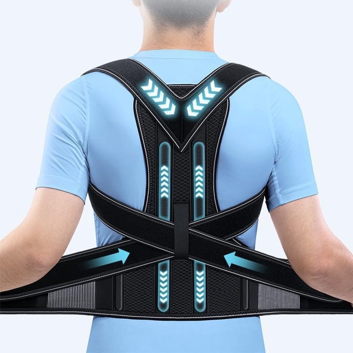 Curea corectoare pentru postura, suport elastic, design respirabil, marime L