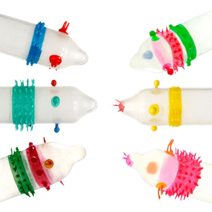 Prezervative, distractive, prietenoase cu pielea, confortabile, stimuleaza placerea, combinatie perfecta de siguranta si intimitateigure, 6 bucati，BIGLISTENING®