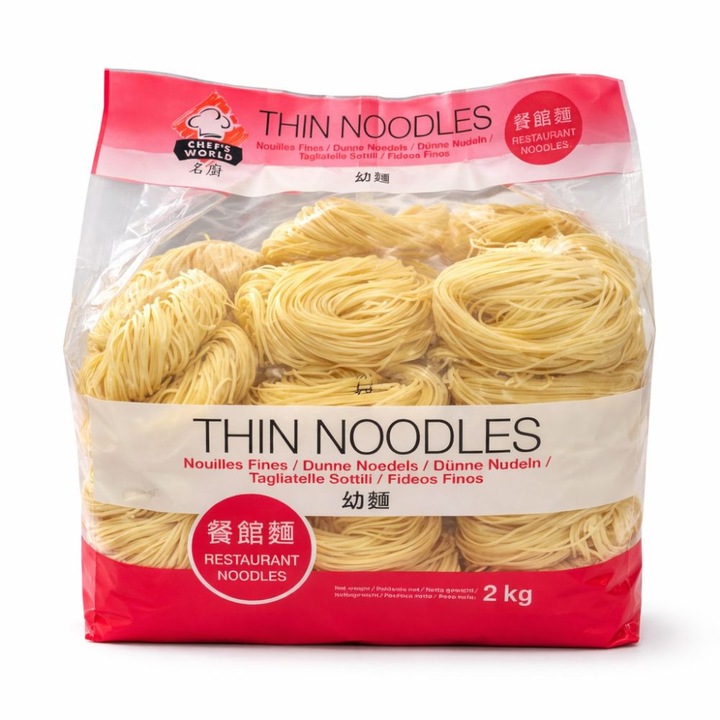 Taitei Subtiri TOP INGREDIENTE Chef's World, 2 kg, textura elastica, ideali pentru supe si wok