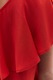 OXXO, Bluza cu decolteu pe un umar si volane, Rosu