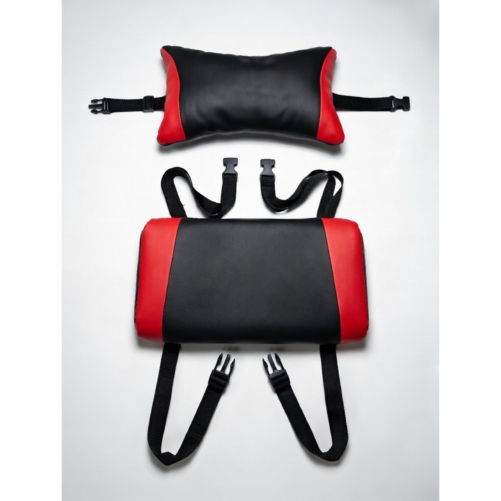 Set 2 Perne pentru scaun de gaming, Negru/Rosu