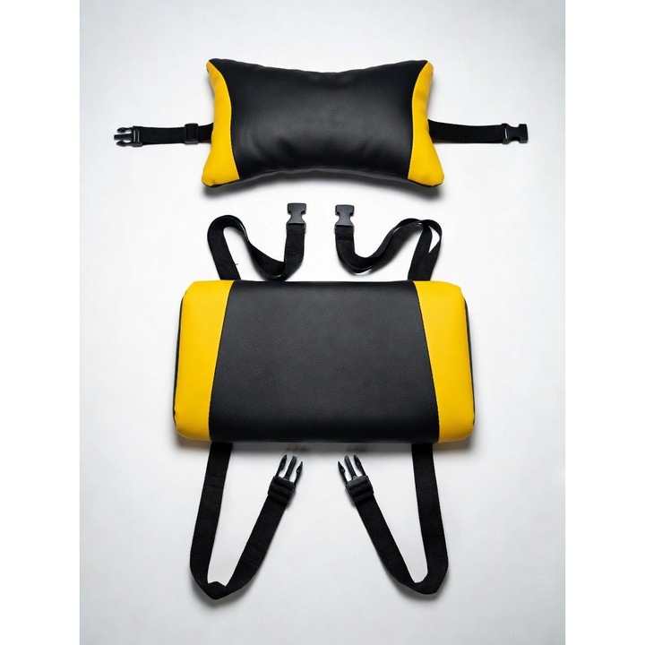 Set 2 Perne pentru scaun de gaming, Negru/Galben