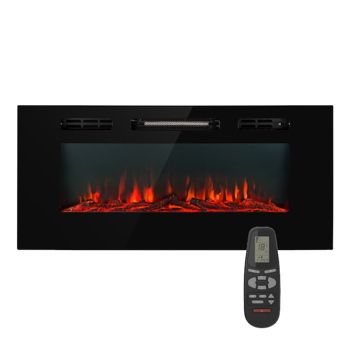 Klarstein, Galeras, Semineu Electric De Perete Si De Incorporat, 1800 W, Led, 3 Culori, Temporizator