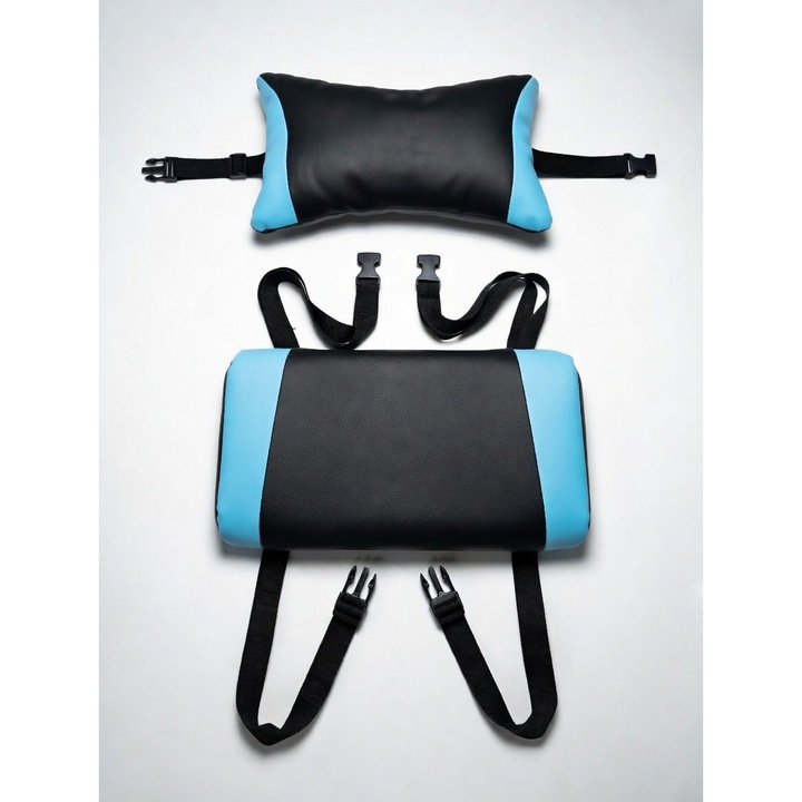 Set 2 Perne pentru scaun de gaming, Negru/Albastru