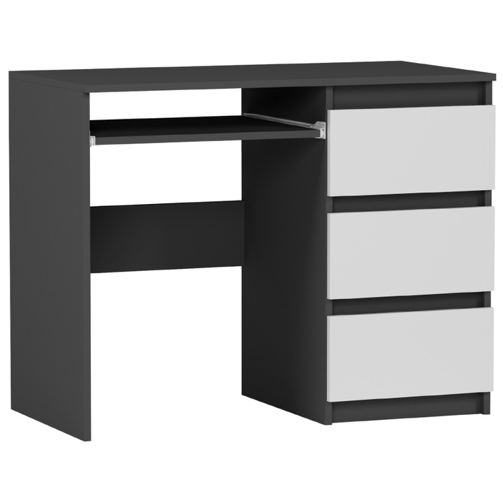 Birou, PVC, N-3 antracit mix alb, 76x50x96