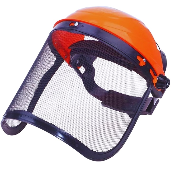 Casca Blasko Protectie Motocoasa cu Viziera Metalica – Fixare Reglabila, Protectie Fata, Ideala pentru Cosire si Lucrari in Gradina