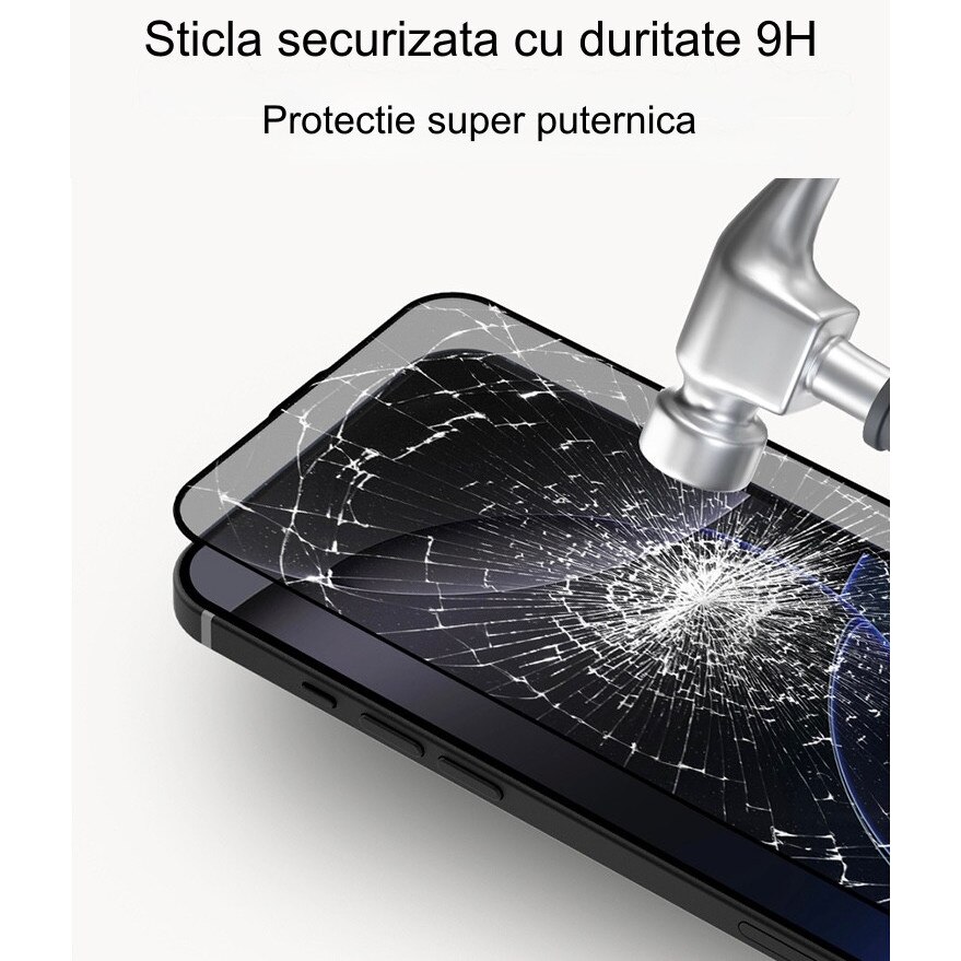Folie Privacy 360° Anti-Spy pentru iPhone 17 Pro – cu Kit de Instalare Usoara – Protectie Completa si Confidentialitate Maxima