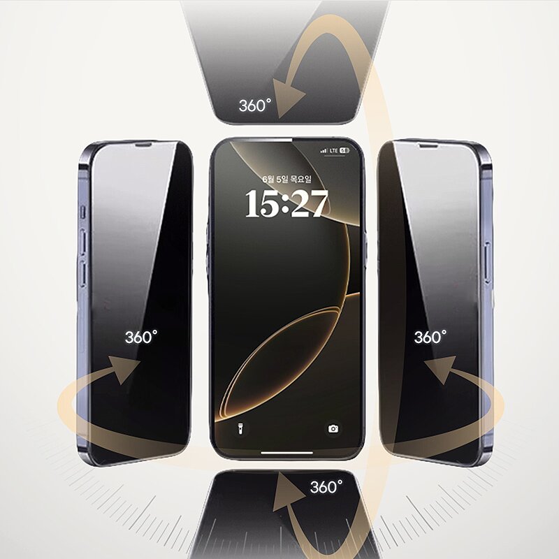 Folie Privacy 360° Anti-Spy pentru iPhone 17 Pro – cu Kit de Instalare Usoara – Protectie Completa si Confidentialitate Maxima