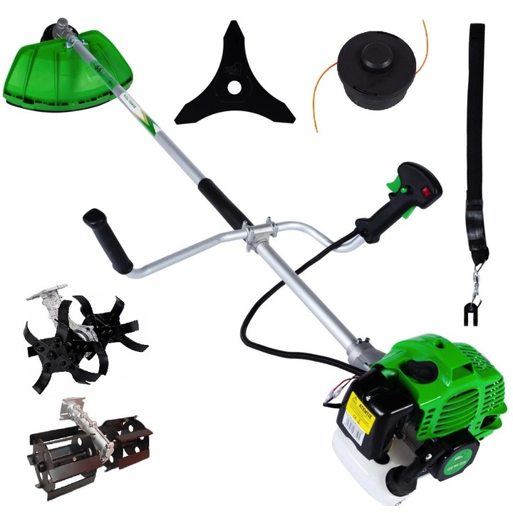 Set Motocoasa Micul Fermier GF-1310, 3.4CP, Cap Cultivator, Cap Prasitoare