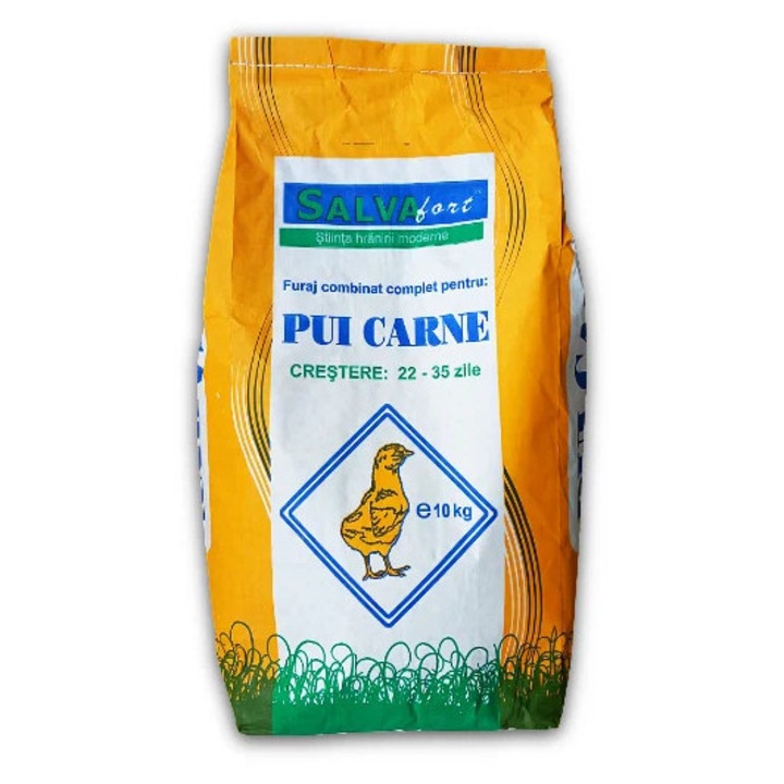 Furaj pui de carne (gaina, rata, gasca), 22-35 zile 21-1 C, Salvafort, 10 kg