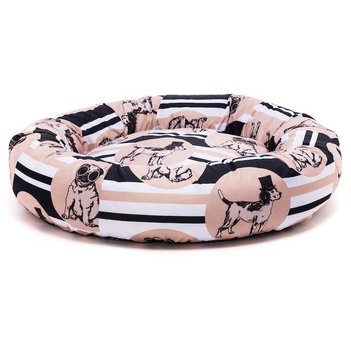 Легло за кучета Ecopuf DG99, кръгло, водоустойчиво, 70х15 см, пълнеж от пяна и силиконови топчета