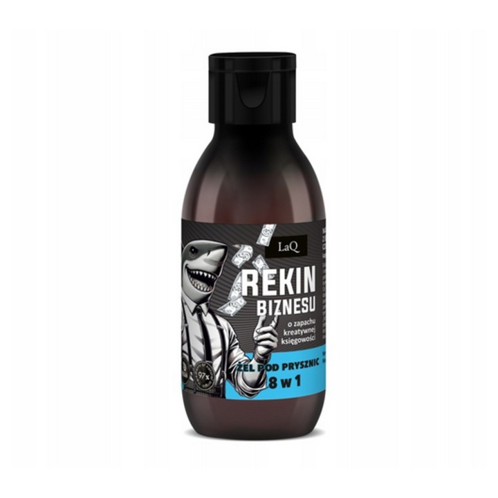 LaQ 100 ml 8in1 Ginseng vegán tusfürdő férfiaknak, tisztítás és revitalizálás, férfias illat