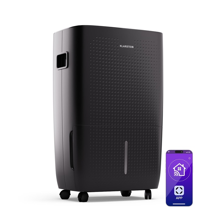 Klarstein, Dryfy Pro Connect 60 Smart, Párátlanító, Wifi, Kompresszoros, 60L/24H, 45-65 M²