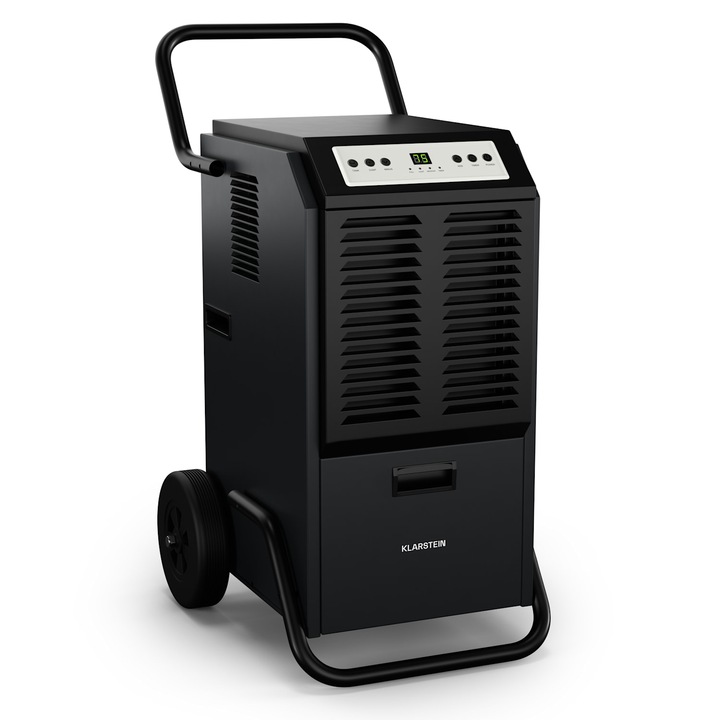 Klarstein, Duradry 70L Párátlanító, 70 L/nap, 90-140 m², Rozsdamentes acél, Mobil, 450 m³/óra