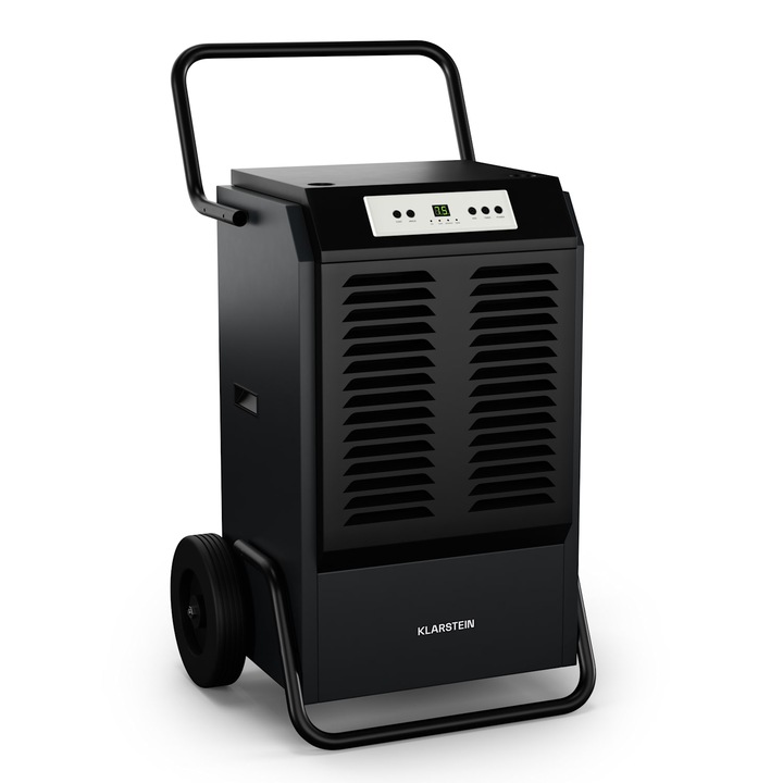 Klarstein, Duradry 90L Dezumidificator, 90 L/Zi, 120-180 M², Otel Inoxidabil, Mobil, 450 M³/H