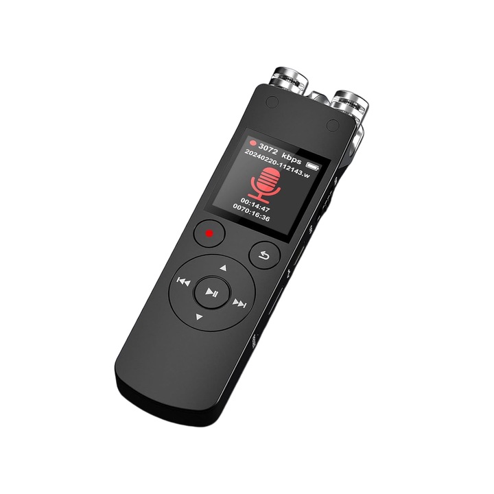 Reportofon spion UWOT, Bluetooth, 64 GB, negru, 1, 44 inci