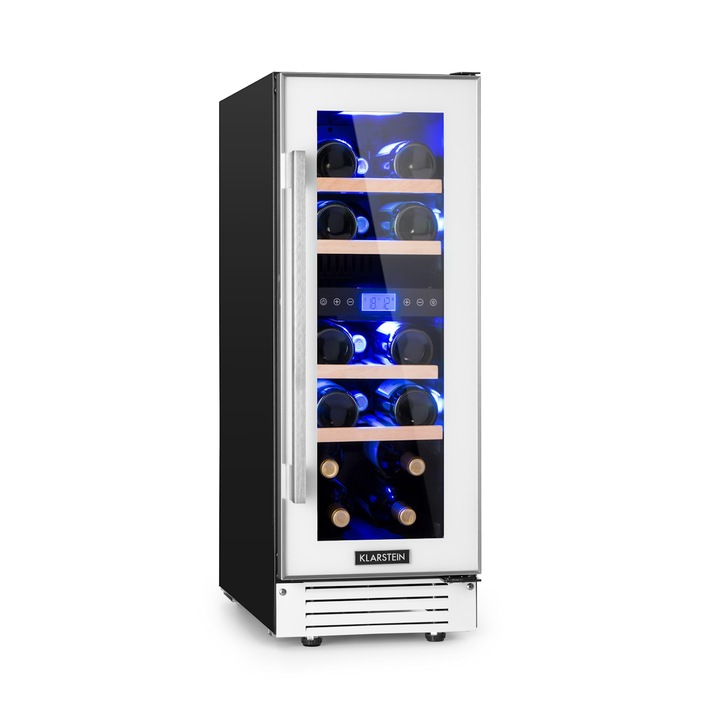 Klarstein, Vinovilla 17, Vinoteca Cu Doua Zone, 53 L, 17 Sticle, 3 Culori, Alba